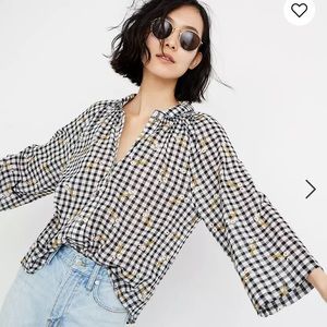 Madewell embroidered blouse